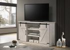 Asher Dusty Gray 54" Wide TV Stand with Sliding Doors and Cable Management