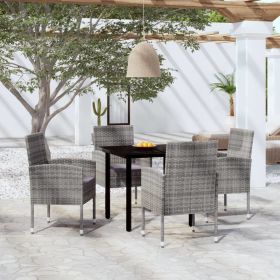 5 Piece Patio Dining Set Anthracite