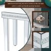 ON-TREND Fashionable Modern Glass Mirrored Side Table, Easy Assembly End Table with Crystal Design and Adjustable Height Legs, Silver