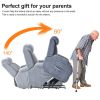 Lift Chair Recliner for Elderly Power Remote Control Recliner Sofa Relax Soft Chair Anti-skid Australia Cashmere Fabric Furniture Living Room Dusty Bl