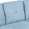 80.3" Orisfur. Pull Out Sofa Bed Modern Padded Upholstered Sofa Bed , Linen Fabric 3 Seater Couch with Storage Chaise and Cup Holder , Small Couch for