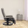 Faux Leather Manual Recliner,Adjustable Swivel Lounge Chair with Footrest,Can Rotate 360 Degrees,L-right Angle Curved Wooden Frame, Armrest and Wrappe