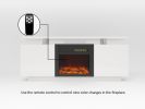 160CM high gloss TV cabinet tv unit with fireplace ,have heat and flame color changes