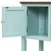 TREXM Cambridge Series Ample Storage Vintage Console Table with Four Small Drawers and Bottom Shelf for Living Rooms, Entrances and Kitchens (Retro Bl
