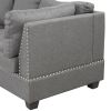 104.5" Reversible Sectional Sofa Space Saving with Storage Ottoman Rivet Ornament L-shape Couch for Small or Large Space Dorm Apartment,Gray(old SG000