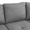 104.5" Reversible Sectional Sofa Space Saving with Storage Ottoman Rivet Ornament L-shape Couch for Small or Large Space Dorm Apartment,Gray(old SG000