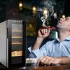 35L Cigar Humidors with Cooling and Heating Function , 250Counts Capacity Cigar Humidor Humidifiers with Constant Temperature Controller, Father's Day