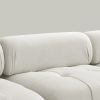 Modular Sectional Sofa, Button Tufted Designed and DIY Combination,L Shaped Couch with Reversible Ottoman, Beige Velvet