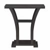 1pc Transitional Draper Console Table in Gray Finish Rectangular Table Top Open Storage Shelf Curve Legs Pedestal Style Base