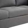104.5" Reversible Sectional Sofa Space Saving with Storage Ottoman Rivet Ornament L-shape Couch for Small or Large Space Dorm Apartment,Gray(old SG000