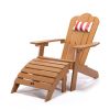 TALE Adirondack Ottoman Footstool All-Weather and Fade-Resistant Plastic Wood for Lawn Outdoor Patio Deck Garden Porch Lawn Furniture Brown Ban on Ama