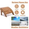TALE Adirondack Ottoman Footstool All-Weather and Fade-Resistant Plastic Wood for Lawn Outdoor Patio Deck Garden Porch Lawn Furniture Brown Ban on Ama
