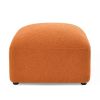L-Shape Modular Sectional Sofa,DIY Combination,Teddy Fabric,Orange.