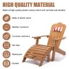 TALE Adirondack Ottoman Footstool All-Weather and Fade-Resistant Plastic Wood for Lawn Outdoor Patio Deck Garden Porch Lawn Furniture Brown Ban on Ama
