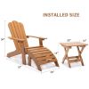 TALE Adirondack Ottoman Footstool All-Weather and Fade-Resistant Plastic Wood for Lawn Outdoor Patio Deck Garden Porch Lawn Furniture Brown Ban on Ama