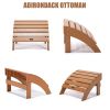TALE Adirondack Ottoman Footstool All-Weather and Fade-Resistant Plastic Wood for Lawn Outdoor Patio Deck Garden Porch Lawn Furniture Brown Ban on Ama