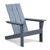 Outdoor Adirondack Chair Set of 2 and Table Set,HDPE All-weather Fire Pit Chair, Ergonomic Design Patio Lawn Chair for Outside Deck Garden Backyard Ba