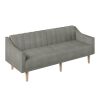 ACMEASE 74" Sofa Bed with Adjustable Backrest, Convertible Sleeper, Modern Recliner for Living Room, Bedroom, Dark Gray