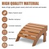TALE Adirondack Ottoman Footstool All-Weather and Fade-Resistant Plastic Wood for Lawn Outdoor Patio Deck Garden Porch Lawn Furniture Brown Ban on Ama