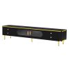 U-Can TV Stand for 65+ Inch TV, Entertainment Center TV Media Console Table, Modern TV Stand with Storage, TV Console Cabinet Furniture for Living Roo