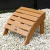 TALE Adirondack Ottoman Footstool All-Weather and Fade-Resistant Plastic Wood for Lawn Outdoor Patio Deck Garden Porch Lawn Furniture Brown Ban on Ama