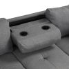 104.5" Reversible Sectional Sofa Space Saving with Storage Ottoman Rivet Ornament L-shape Couch for Small or Large Space Dorm Apartment,Gray(old SG000