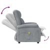 Massage Chair Light Gray Fabric