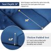 85.5" Velvet Upholstered Sofa with Sturdy Metal Legs,Modern Sofa Couch with Button Tufted Back, 3 Seater Sofa Couch for Living Room,Apartment,Home Off