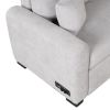 87.4"Sectional Sleeper Sofa with USB Charging Port and Plug Outlet,Pull-Out Sofa Bed with 3 Pillows, L-Shape Chaise for Living Room Small Apartment,Bl