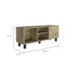Harrison 3-Shelf Rectangle TV Stand Light Oak