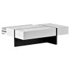 Contemporary Rectangle Design Living Room Furniture, Modern High Gloss Surface Cocktail Table, Center Table for Sofa or Upholstered Chairs, 45.2*25.5*