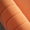 Contemporary Velvet Sofa Couch 84.25''W for Living Room, Orange
