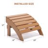 TALE Adirondack Ottoman Footstool All-Weather and Fade-Resistant Plastic Wood for Lawn Outdoor Patio Deck Garden Porch Lawn Furniture Brown Ban on Ama