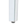 ON-TREND Fashionable Modern Glass Mirrored Side Table, Easy Assembly End Table with Crystal Design and Adjustable Height Legs, Silver
