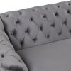 82" Mid Century Modern Sofa with Rubber Wood Legs,Velvet Upholstered Sofa Couch,Sofa with Thick Removable Seat Cushion, 3 Seater Sofa Couch for Living