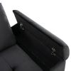Sleeper Sectional Sofa, L-Shape Corner Couch Sofa-Bed with Storage Ottoman & Hidden Arm Storage & USB Charge for Living Room Apartment, Black