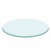 36" Inch Round Tempered Glass Table Top Clear Glass 1/2" Inch Thick Beveled Polished Edge