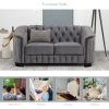 64" Velvet Upholstered Loveseat Sofa,Modern Loveseat Sofa with Thick Removable Seat Cushion,2-Person Loveseat Sofa Couch for Living Room,Bedroom,or Sm