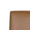Living Room Corner Chair Armchair with Armrests & Backrest Faux Leather Wooden Lounge Chair;  Brown
