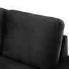 Sleeper Sectional Sofa, L-Shape Corner Couch Sofa-Bed with Storage Ottoman & Hidden Arm Storage & USB Charge for Living Room Apartment, Black