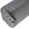 82" Mid Century Modern Sofa with Rubber Wood Legs,Velvet Upholstered Sofa Couch,Sofa with Thick Removable Seat Cushion, 3 Seater Sofa Couch for Living