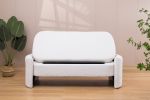 2152 Footstool with storage function beige teddy fabric suitable for hallway bedroom living room