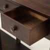 TREXM Rustic Brushed Texture Entryway Table Console Table with Drawer and Bottom Shelf for Living Room (Espresso)
