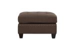 Modular Sectional 6pc Set Living Room Furniture Corner Sectional Tufted Nail heads Couch Black Coffee Linen Like Fabric 3x Corner Wedge 2x Armless Cha