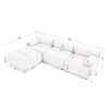 Modular Sectional Sofa, Button Tufted Designed and DIY Combination,L Shaped Couch with Reversible Ottoman, Beige Velvet