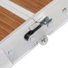 Aluminum Alloy Table And Chair One Piece Camping One Piece Table And Chair Wood Grain Color
