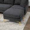 110'' Wide Reversible Left or Right Chaise of Sectional Sofa U-Shape Convertible Sofa Couch 4-Seat Couch with Chaise Lounge Upholstered for Living Roo