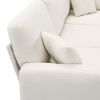 [VIDEO provided][New]89.8*60.2" Modern Sectional Sofa,5-Seat Modular Couch Set with Convertible Ottoman,L-Shape Linen Fabric Corner Couch Set with 2 P