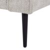 Living Room Upholstered Sofa with high-tech Fabric Surface/ Chesterfield Tufted Fabric Sofa Couch, Large-White