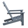 Outdoor Adirondack Chair Set of 2 and Table Set,HDPE All-weather Fire Pit Chair, Ergonomic Design Patio Lawn Chair for Outside Deck Garden Backyard Ba
